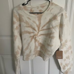 REFORMATION cropped tie dye crewneck